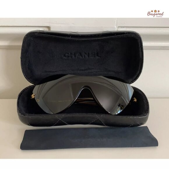 Authentic CHANEL Brown Frame Goldtone Chanel "CC" Logos Tint Sunglasses - Picture 12 of 12